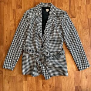 A New Day Women's Black and White Houndstooth Jacket